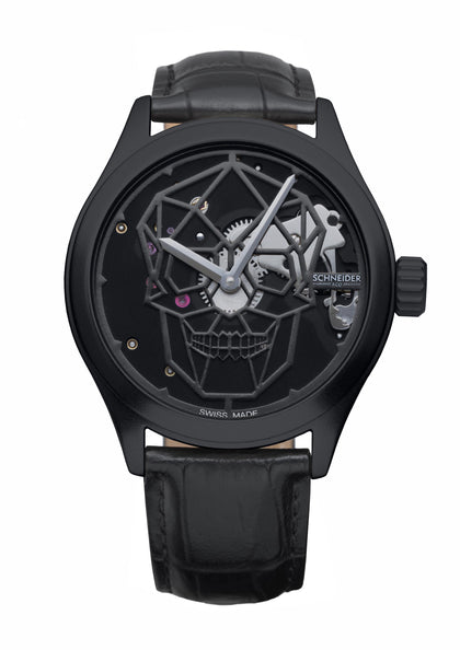 Schneider&Co Calavera All Black Aluminum Watch