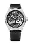montre arbre de vie silver bracelet cuir