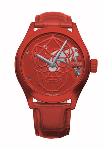 montre calavera red devil schneider&co