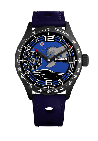 montre carrera xtrem blue cadran voiture bracelet bleu 