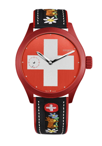 montre helvetia rouge schneider&co