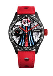 montre schneider&co modèle pitlane bracelet rouge 