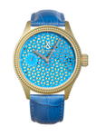 montre parisienne bleu bracelet cuir