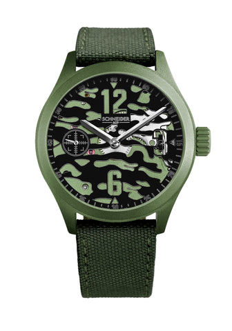 montre desert storm green schneider&co