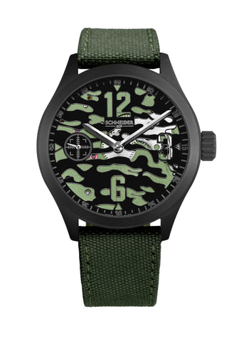 montre schneider&co green and black