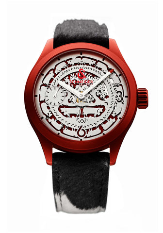 montre Schneider&Co traditionnelle Helvetia bracelet effet vache