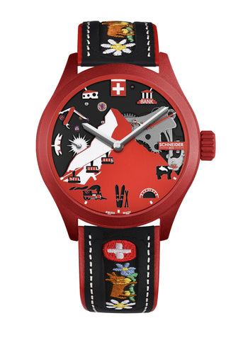 montre swiss red schneider&co
