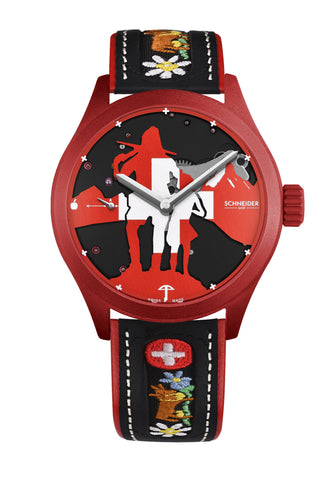 montre tell red bracelet cuir